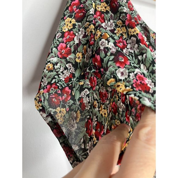 90's Rabbit Rabbit Rabbit Floral Women's Size 10 Made in USA Dress - Picture 8 of 10